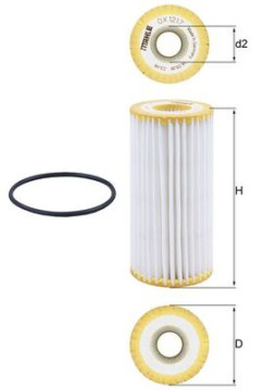 OX 1217D MAHLE olejový filter OX 1217D MAHLE