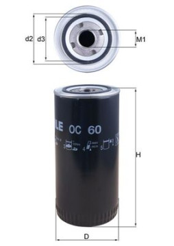 OC 60 Olejový filtr MAHLE