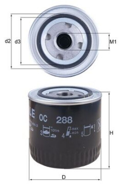 OC 288 Olejový filtr MAHLE