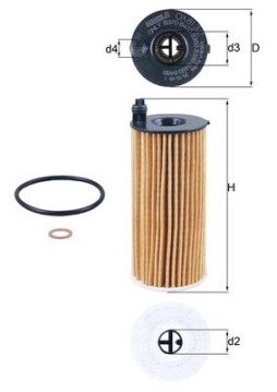 OX 813/2D Olejový filtr MAHLE