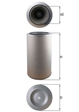 LX 1255 Vzduchový filtr MAHLE