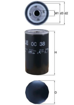 OC 38 Olejový filtr MAHLE