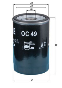 OC 49 Olejový filtr MAHLE