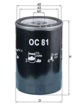 OC 81 Olejový filtr MAHLE