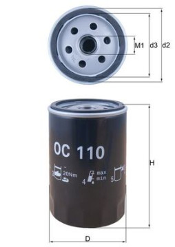 OC 110 Olejový filtr MAHLE