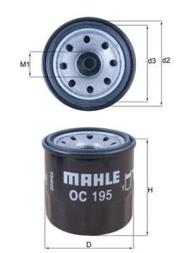 OC 195 Olejový filtr MAHLE