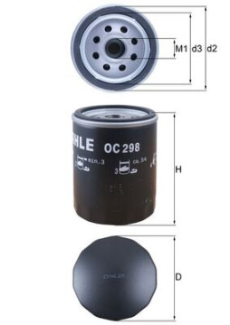 OC 298 Olejový filtr MAHLE