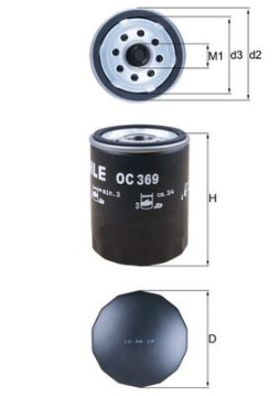 OC 369 Olejový filtr MAHLE