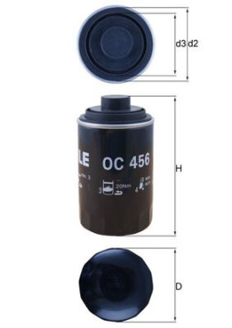 OC 456 Olejový filtr MAHLE