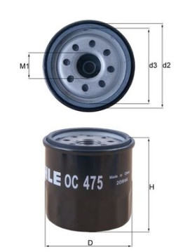 OC 475 Olejový filtr MAHLE