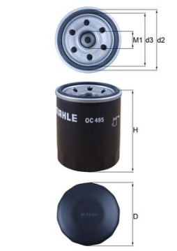 OC 495 Olejový filtr MAHLE