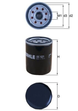 OC 521 Olejový filtr MAHLE
