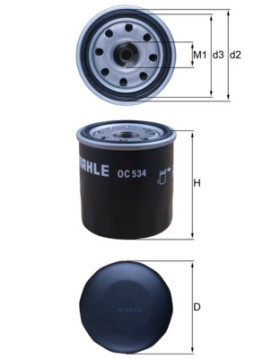 OC 534 Olejový filtr MAHLE