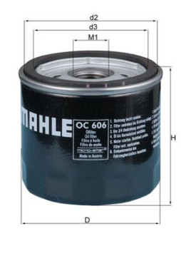 OC 606 Olejový filtr MAHLE