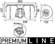 AB 85 000P vnitřní ventilátor BEHR *** PREMIUM LINE *** MAHLE