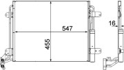 AC 454 000P MAHLE kondenzátor klimatizácie AC 454 000P MAHLE