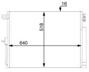 AC 45 000S Kondenzátor, klimatizace BEHR MAHLE