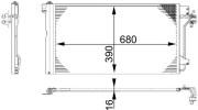 AC 672 000S MAHLE kondenzátor klimatizácie AC 672 000S MAHLE