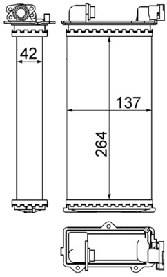 AH 94 000S MAHLE výmenník tepla vnútorného kúrenia AH 94 000S MAHLE