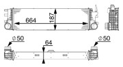 CI 180 000P MAHLE chladič plniaceho vzduchu CI 180 000P MAHLE