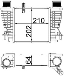 CI 264 000S MAHLE chladič plniaceho vzduchu CI 264 000S MAHLE