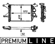 CI 94 000P MAHLE chladič plniaceho vzduchu CI 94 000P MAHLE