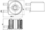 CLC 176 000S Olejový chladič, motorový olej BEHR MAHLE