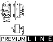 CLC 43 000P Chladič oleje, automatická převodovka BEHR *** PREMIUM LINE *** MAHLE