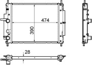 CR 1107 000P MAHLE chladič motora CR 1107 000P MAHLE