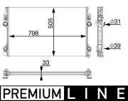 CR 1163 000P Chladič, chlazení motoru BEHR *** PREMIUM LINE *** MAHLE