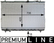 CR 1299 000P Chladič, chlazení motoru BEHR *** PREMIUM LINE *** MAHLE