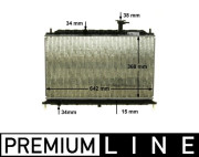 CR 1303 000P Chladič, chlazení motoru BEHR *** PREMIUM LINE *** MAHLE