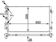 CR 1559 000S Chladič, chlazení motoru BEHR MAHLE