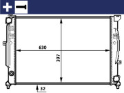 CR 423 000S Chladič, chlazení motoru BEHR MAHLE