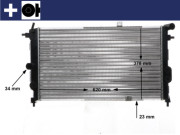 CR 438 000S Chladič, chlazení motoru BEHR MAHLE