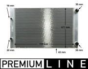 CR 576 000P Chladič, chlazení motoru BEHR *** PREMIUM LINE *** MAHLE