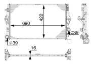 CR 902 000P MAHLE chladič motora CR 902 000P MAHLE