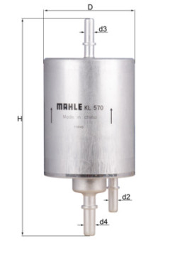 KL 570 Palivový filtr MAHLE