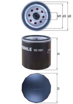 OC 1051 Olejový filtr MAHLE