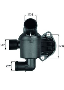 TI 35 87 Termostat, chladivo BEHR MAHLE