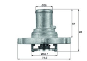 TI 122 87D Termostat, chladivo BEHR MAHLE