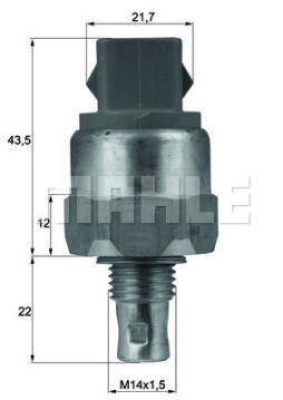 TSW 46 MAHLE teplotný spínač ventilátora chladenia TSW 46 MAHLE