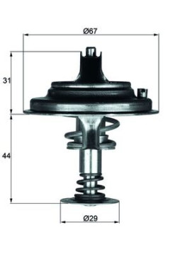 TX 26 80D MAHLE termostat chladenia TX 26 80D MAHLE