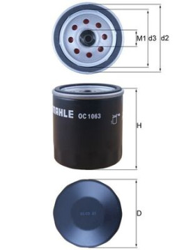 OC 1063 Olejový filtr MAHLE
