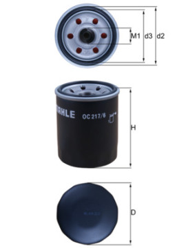 OC 217/6 Olejový filtr MAHLE