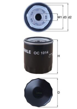OC 1014 Olejový filtr MAHLE