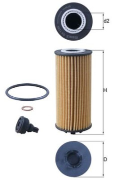 OX 1238D MAHLE olejový filter OX 1238D MAHLE