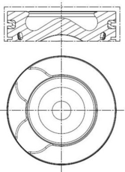 039 PI 00128 001 Píst MAHLE