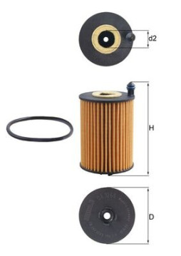 OX 1266D Olejový filtr MAHLE