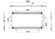 AC 796 000S MAHLE kondenzátor klimatizácie AC 796 000S MAHLE